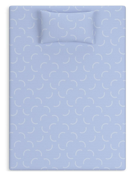 Ikidz Ocean - Mattress Twin size And Pillow Set of 2 - Blue