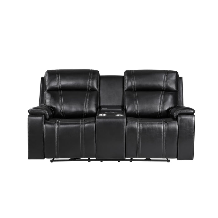 Gary - Power Reclining Loveseat With Cooler In Center Console - Black