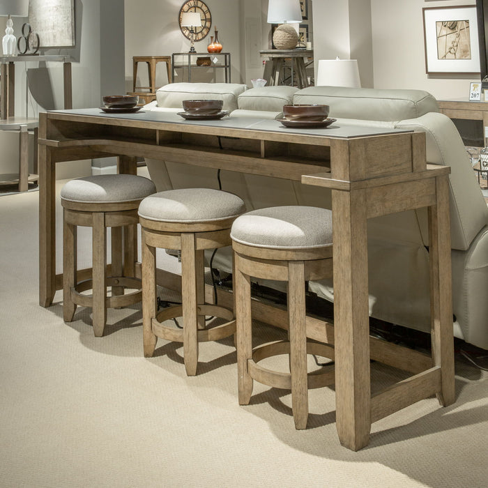 Millstone - Upholstered Console Swivel Stool (RTA) - Nutmeg