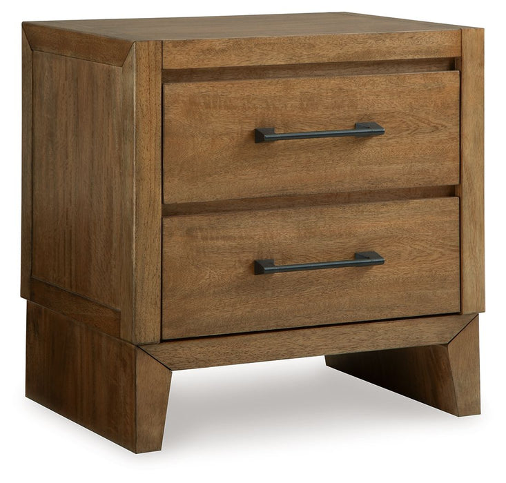 Sherbana - Two Drawer Night Stand - Light Brown
