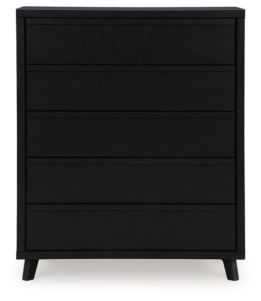 Danziar - Black - Five Drawer Wide Chest Sacramento Furniture Store Furniture store in Sacramento