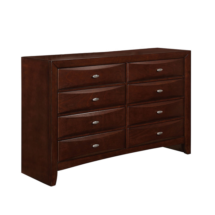 Lucille - 5 Piece Bedroom Set With Storage Drawers And Bookcase Headboard