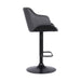 Toby - Adjustable Height Swivel Bar Stool - Black / Gray