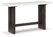 Burkhaus - White / Dark Brown - Sofa Table Sacramento Furniture Store Furniture store in Sacramento