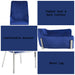 Cambrie - Side Chair (Set of 2) - Blue Velvet & Mirrored Silver
