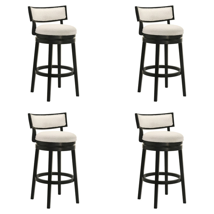 Noely - Modern Farmhouse Swivel Wood Bar Height Kitchen Bar Stool
