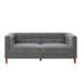 Modern 3 Seater Sofa, Upholstered Couch With Curved Armrests