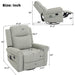 Manual Recliner Chair With 270 Degree Swivel, Massage & Heating, Dual Reclining Positions