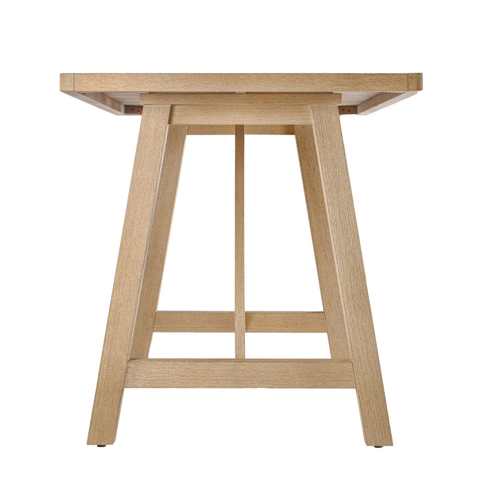 Delfina - 63" Rectangular Outdoor Dining Table, Seats 4 - Natural Eucalyptus