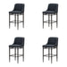 Marvin - Steel Frame Faux Leather Upholstered Bar Height Barstool