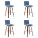 Vienna - Modern Swivel Bar Height Stool - Walnut Finished Wood Frame
