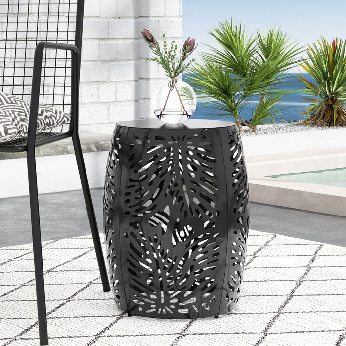 Modern Design Metal End Table, Large