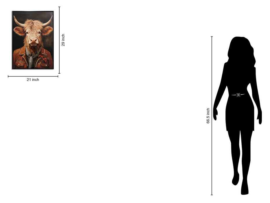 Rustic Dapper Highland - 21" x 29" Framed Wall Art