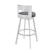 Lynof - Swivel Bar Stool - Brushed Stainless Steel Finish