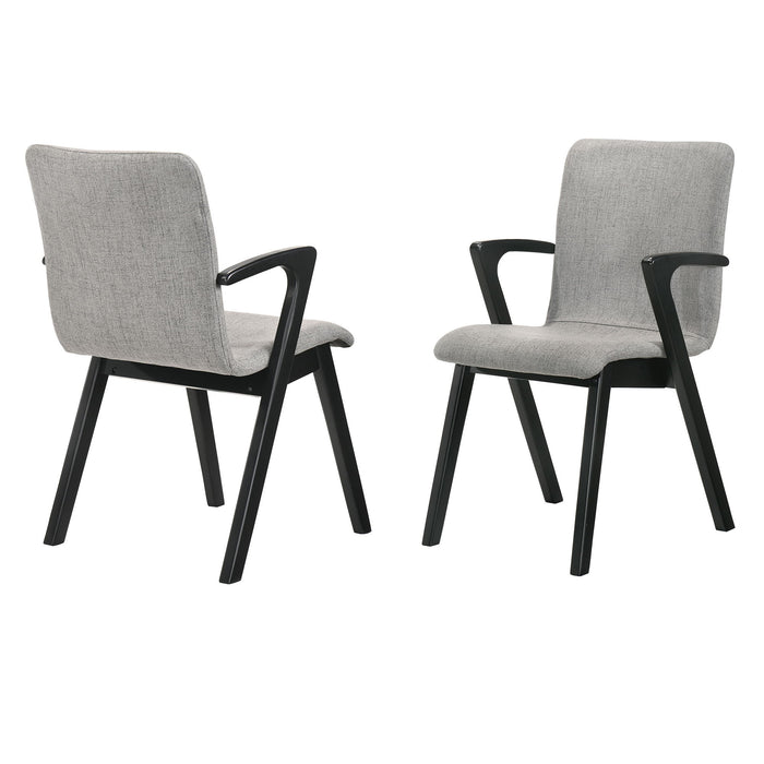 Varde - Upholstered Dining Chairs (Set of 2) - Black / Gray