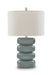 Clayard - Ceramic Table Lamp - Gray Blue