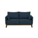 Loveseat With Flared Legs - Blue
