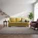 3 Seater Sofa With Nailhead Trim And Turned Legs For Living Room