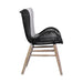 Fanny - Outdoor Patio Dining Chair - Light Eucalyptus Wood And Charcoal Rope