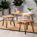 Zion - Outdoor Industrial Iron And Coffee Table - Teak
