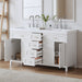 59.1" Minimalist Double Sink Bathroom Vanity With Top, Soft Close Doors & Drawers - White