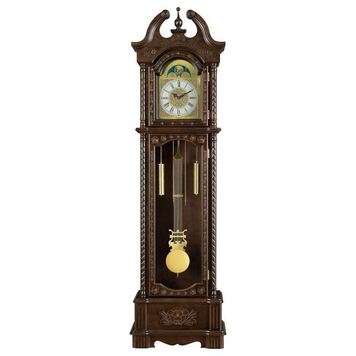 Cedric - Grandfather Clock With Chime - Golden Brown Sacramento Furniture Store Furniture store in Sacramento