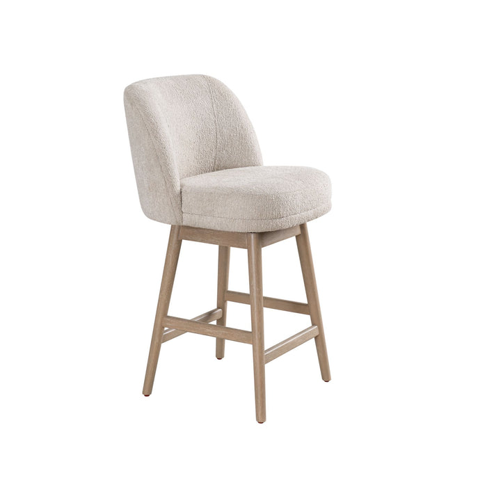 Sadie - Solid Wood Upholstered 26" Counter Height Swivel Barstool