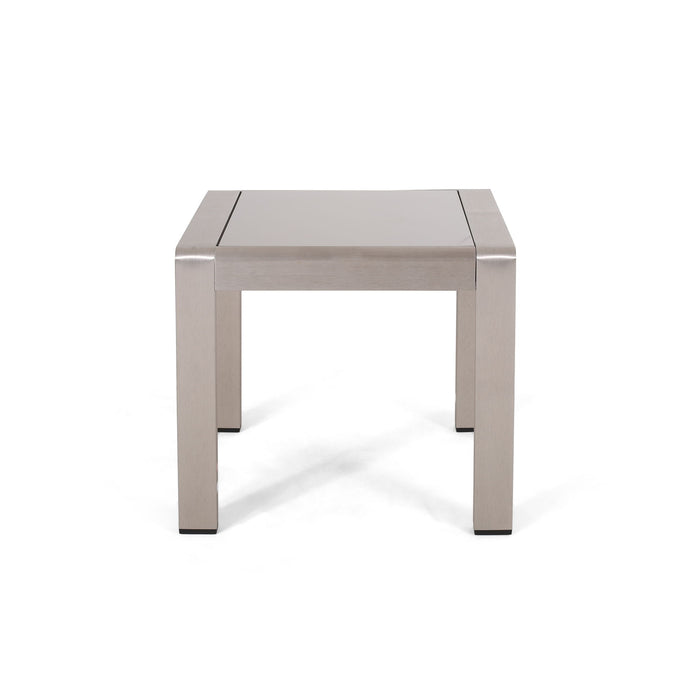 Cape Coral - Contemporary Side Table With Frosted Glass Top