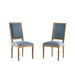 French Country Style Dining Chair With Upholstered Seating And Fluted Legs