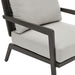 Avila - Outdoor Club Chair With Woven Rattan Back Aluminum Frame And Cushions - Dark Bronze / Silver Ash