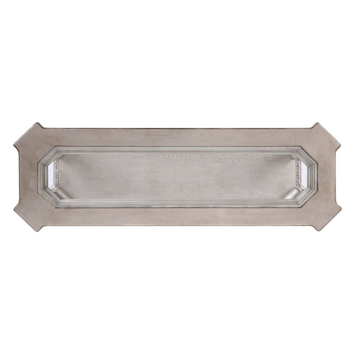 Northville - Sofa Table - Clear Glass & Antique Silver