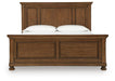 Zackaryn - King Panel Bed - Warm Brown