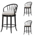 Luther - Commercial Grade Steel Frame Fabric Upholstered Swivel Counter Height Barstool