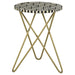 Xenia - Round Accent Table With Hairpin Legs - Black And White Sacramento Furniture Store Furniture store in Sacramento
