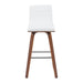 Vienna - Modern Swivel Bar Height Stool - Walnut Finished Wood Frame