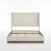Hosford - Minimalist Upholstered Wingback Bed With Wood Base Platform