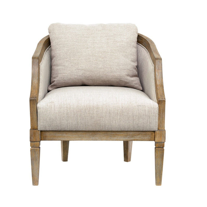 Classic Chair With Jacquard Upholstery - Beige