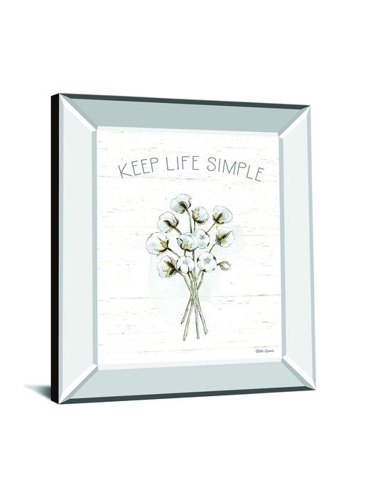 Farmhouse Cotton IV By Beth Grove - Mirror Framed Print Wall Art - White