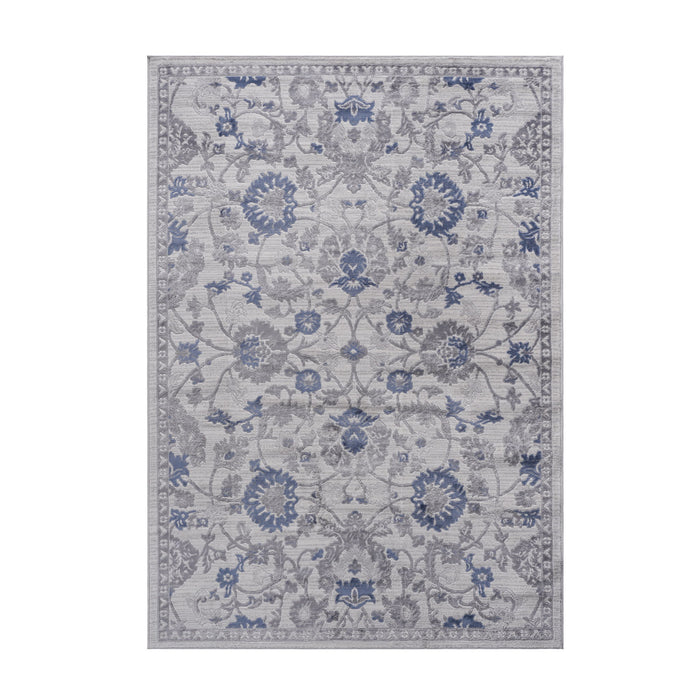 Marfi - 8' X 10' Oriental Area Rug - Blue / Silver