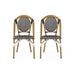 Outdoor Rattan And Aluminum French Bistro Chair Set