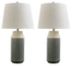 Afener - Ceramic Table Lamp (Set of 2) - Blue / Beige