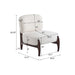Modern Boucle Lounge Chair With Solid Wood Fram