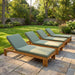 Outdoor Chaise Lounge With 5 Position Adjustable Backrest