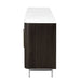 Clayten - Server With Marble Top & Fireplace - White & Espresso