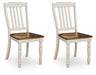 Wirloni - Dining Room Side Chair (Set of 2) - Antique White / Brown
