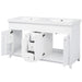 Bathroom Vanity With Double Sinks, 3 Drawers & 4 Doors - White
