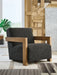 Dorney - Accent Chair - Charcoal / Brown