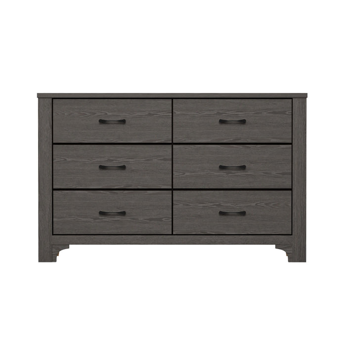 Stylish 6 Drawer Dresser - Brown - Wood