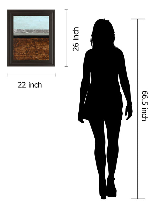 Textured Light I By Natalie Avondet - Framed Print Wall Art - Dark Brown