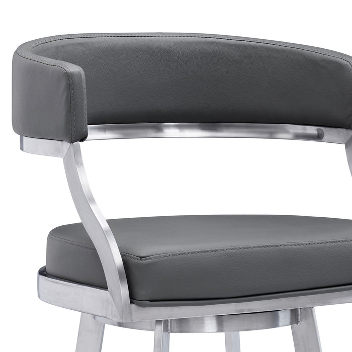 Saturn - Counter Height Bar Stool - Brushed Stainless Steel